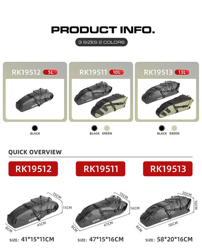 5/10/13L Waterproof Bicycle Bikepacking