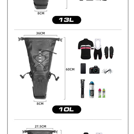 5/10/13L Waterproof Bicycle Bikepacking