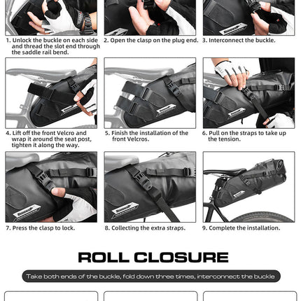 5/10/13L Waterproof Bicycle Bikepacking