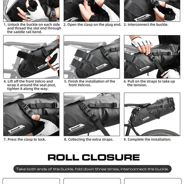 5/10/13L Waterproof Bicycle Bikepacking