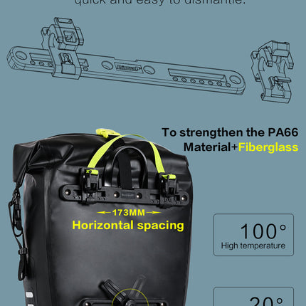27 Liter Waterproof Pannier Bike Bag