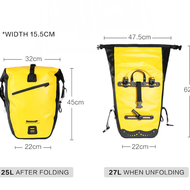 27 Liter Waterproof Pannier Bike Bag
