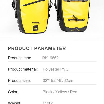 27 Liter Waterproof Pannier Bike Bag