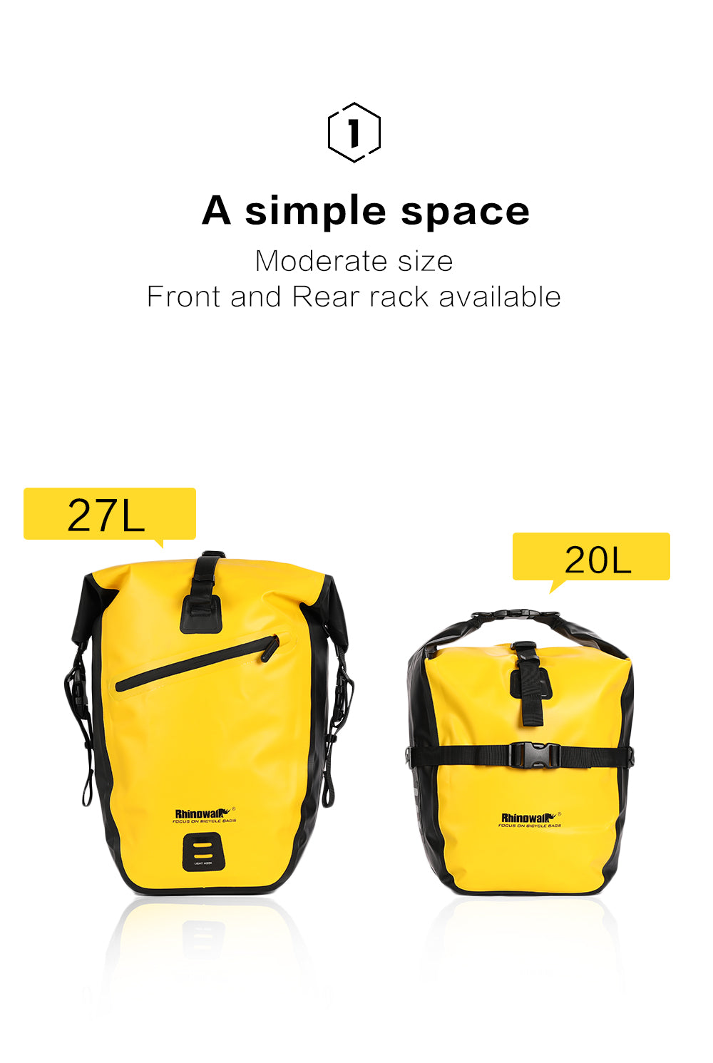 rhinowalk fahrradtasche 20l 20 Liter Waterproof Bike Pannier Bag – Rhinowalk Official Store