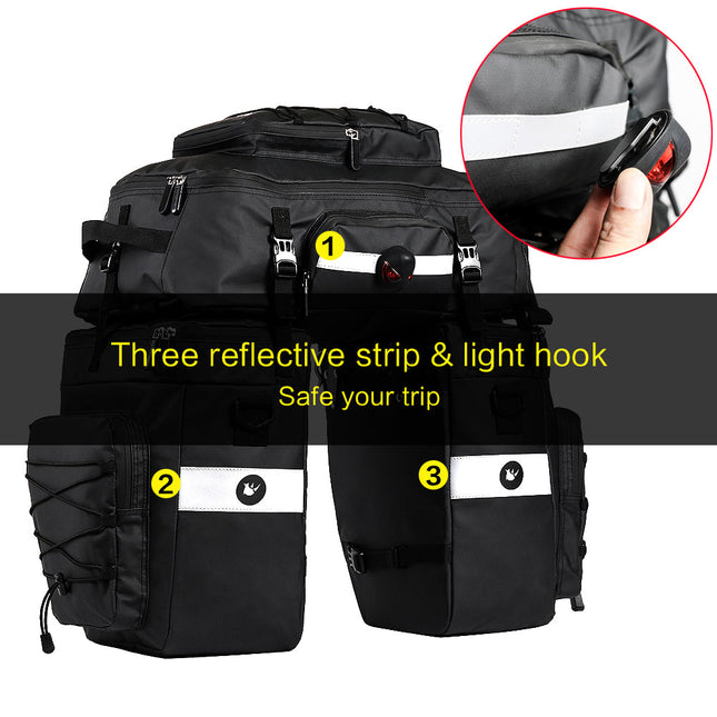 3 in 1 Bike Triple Pannier Bag