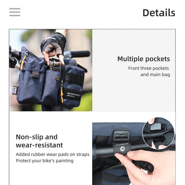 Eco Handlebar bag for Bicycle - RPET Material