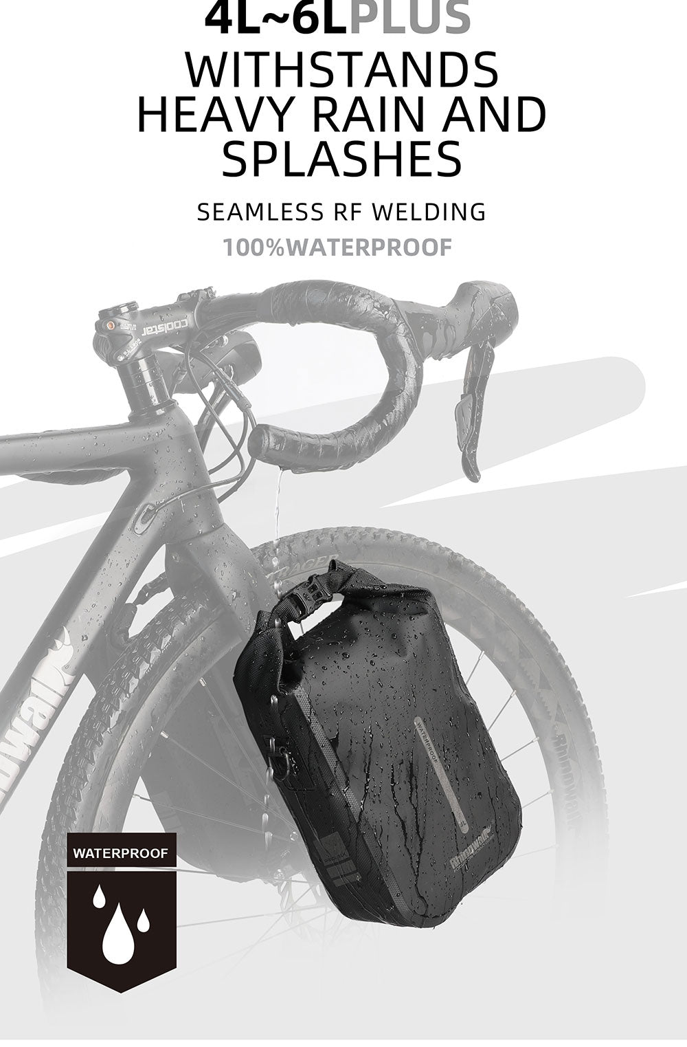bike rain bag CamGo Handlebar for Canvas Shoulder Bags Small Handbag Cycling Front Basket Bicycle Top Tube Storage Pack with Cover Grey : Sports & Outdoors 9L LARGE CAPACITY ROCKBROS Bike Rack Bag Saddle