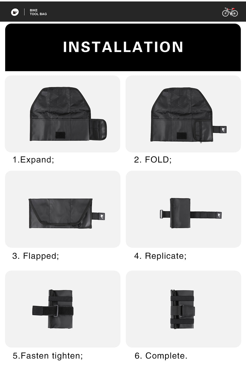 Bike Roll Tool Pouch Repair Pack