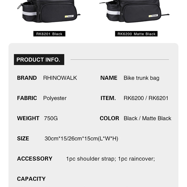 10 Liter Trunk Cargo Bag -RK6200/RK6201