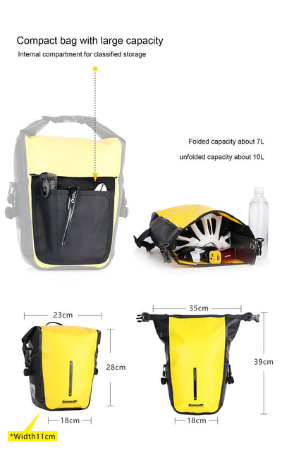 7 Liter Waterproof Pannier Rear Rack Bag