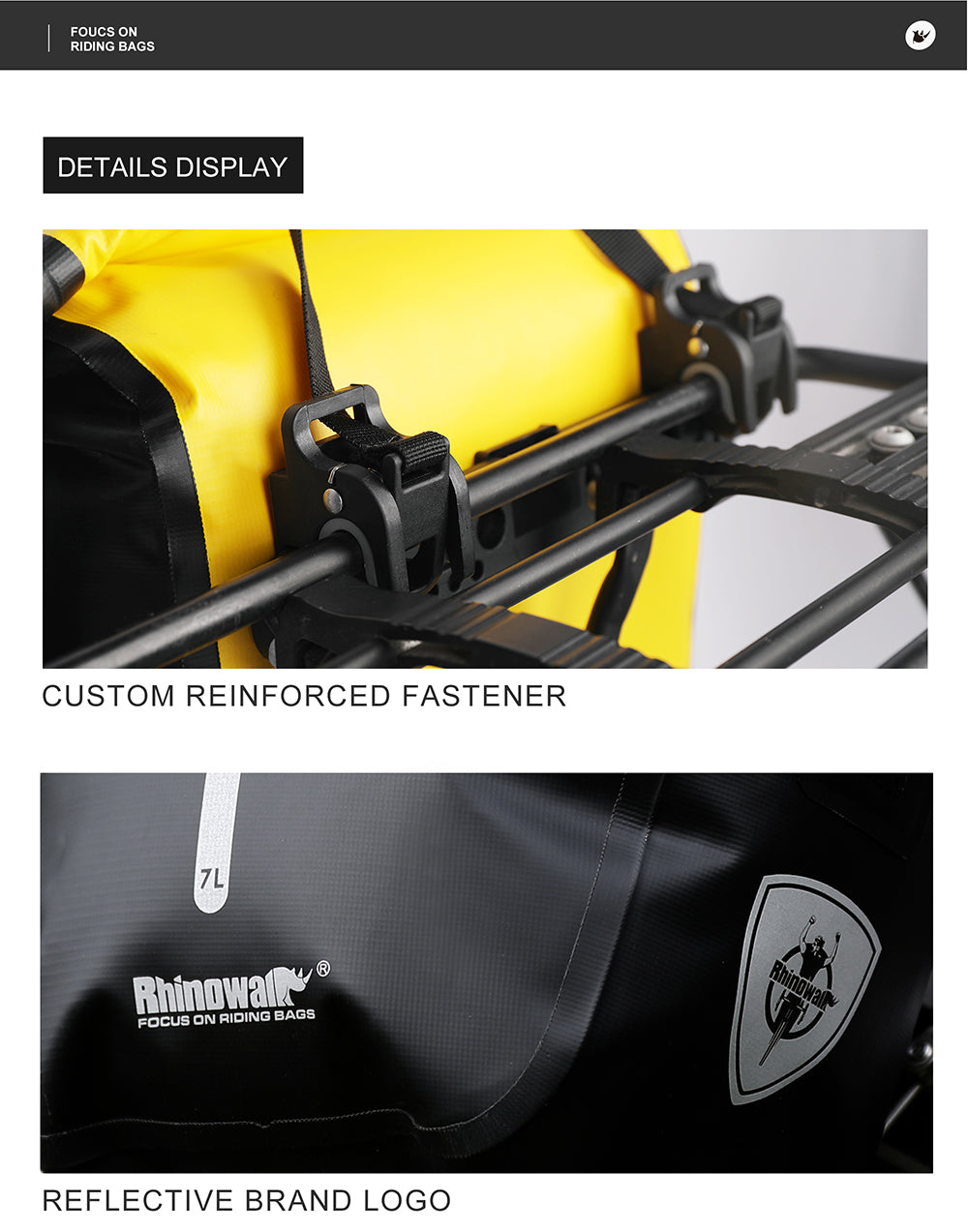 7 Liter Waterproof Pannier Rear Rack Bag