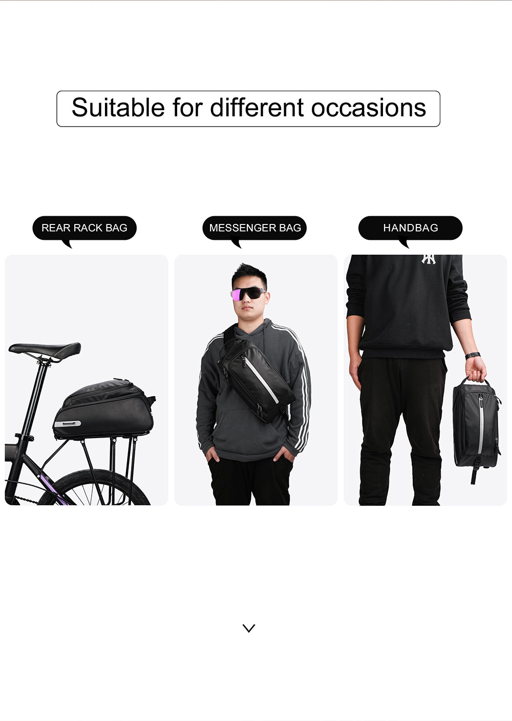 12 Liter Bike Rear Rack Pannier Bag