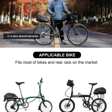 12 Liter Bike Rear Rack Pannier Bag