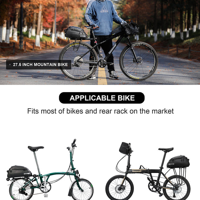 12 Liter Bike Rear Rack Pannier Bag