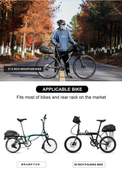 12 Liter Bike Rear Rack Pannier Bag