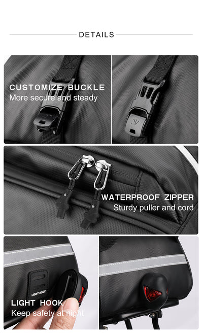 12 Liter Bike Rear Rack Pannier Bag