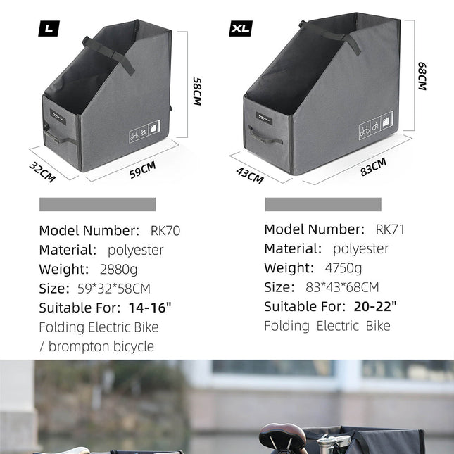 Storage box for 14"-16", 20"-24"  folding bikes