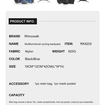 12 Liter Cycle Backpack