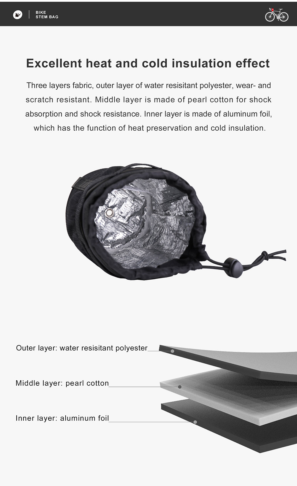 Insulated Bike Bottle Snack Bag