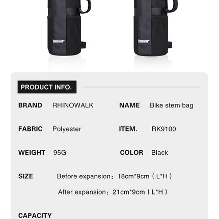 Insulated Bike Bottle Snack Bag
