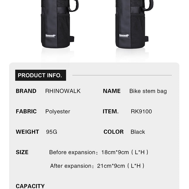 Insulated Bike Bottle Snack Bag