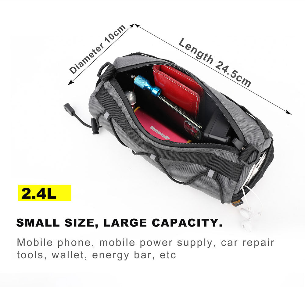 2.4 Liter Bicycle Handlebar Roll Bag