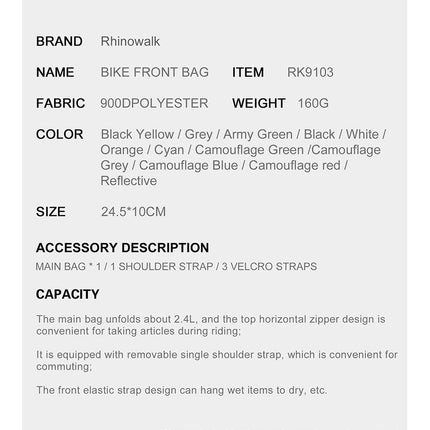 2.4 Liter Bicycle Handlebar Roll Bag