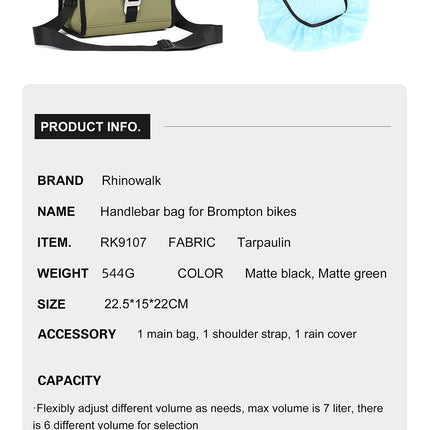 Brompton Thermal Handlebar bag with Adapter