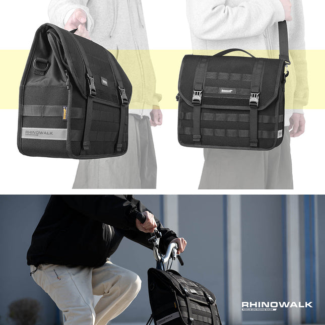 Quick release handlebar bag+mounting plate for Brompton Bikes