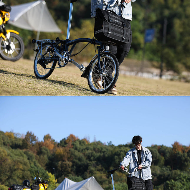 Quick release handlebar bag+mounting plate for Brompton Bikes