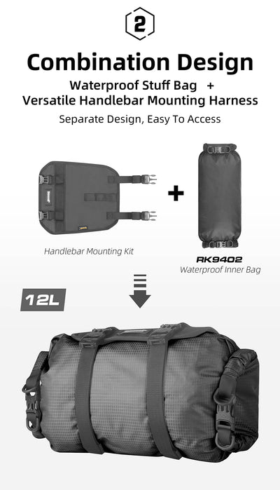 12l Lightweight Handlebar harness bag