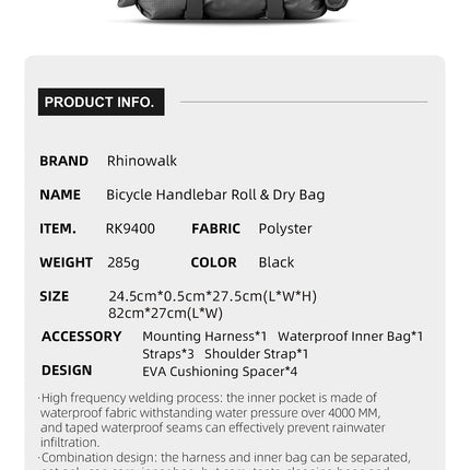 12l Lightweight Handlebar harness bag