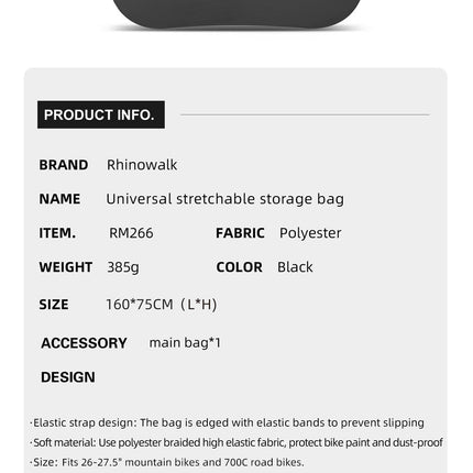 Elastic carrying bag for 26-27.5"  bikes