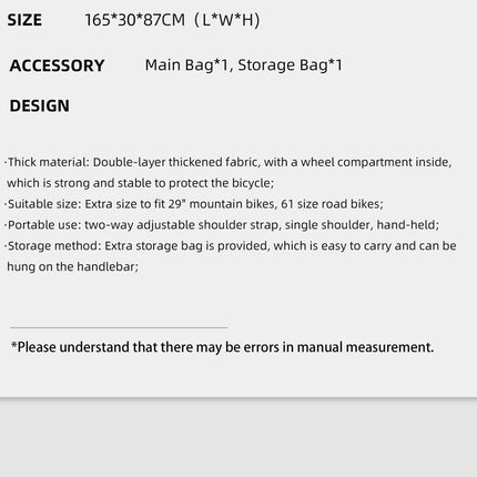 Carrying bag for 27.5-29" mountain  bikes