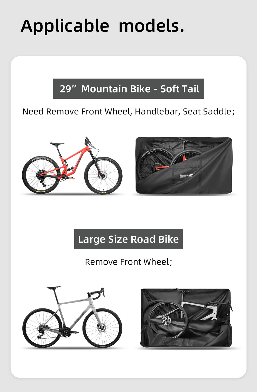 Carrying bag for 27.5-29" mountain  bikes