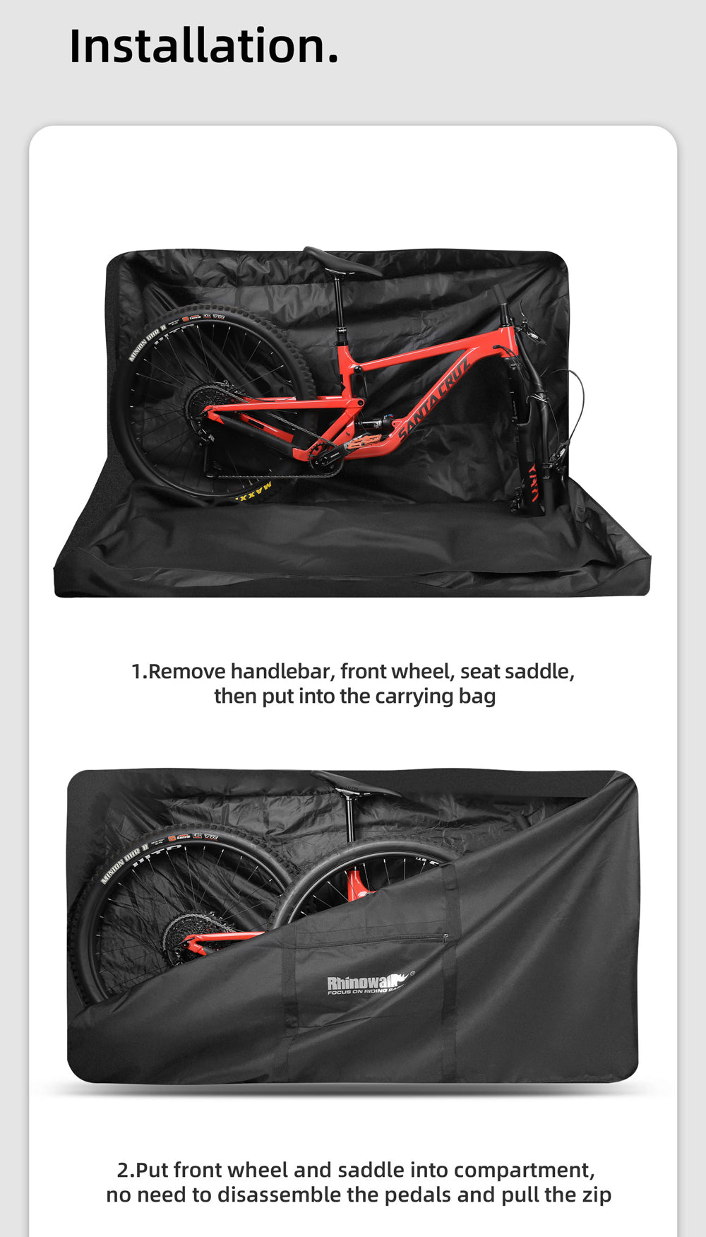 Travel bag for shops mountain bike