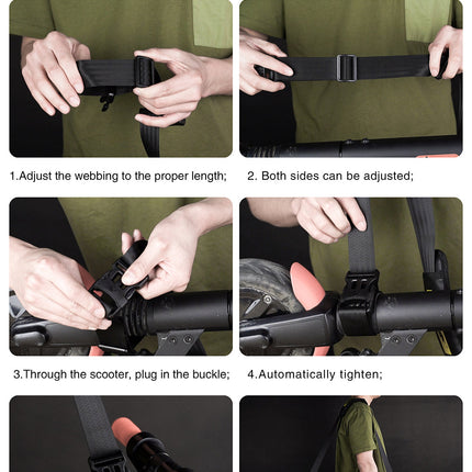 Portable E-Scooter Skatboard Shoulder Strap