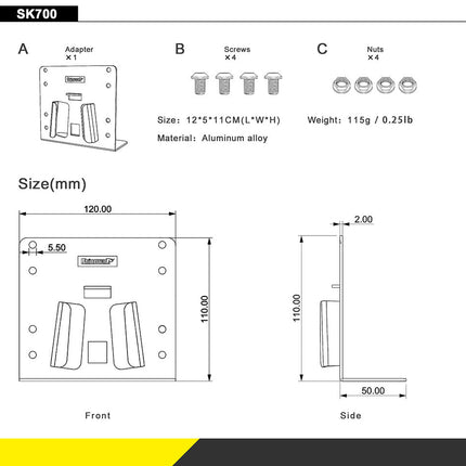 Brompton Bike Adapter for Handlebar Bag