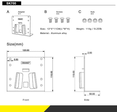 Brompton Bike Adapter for Handlebar Bag