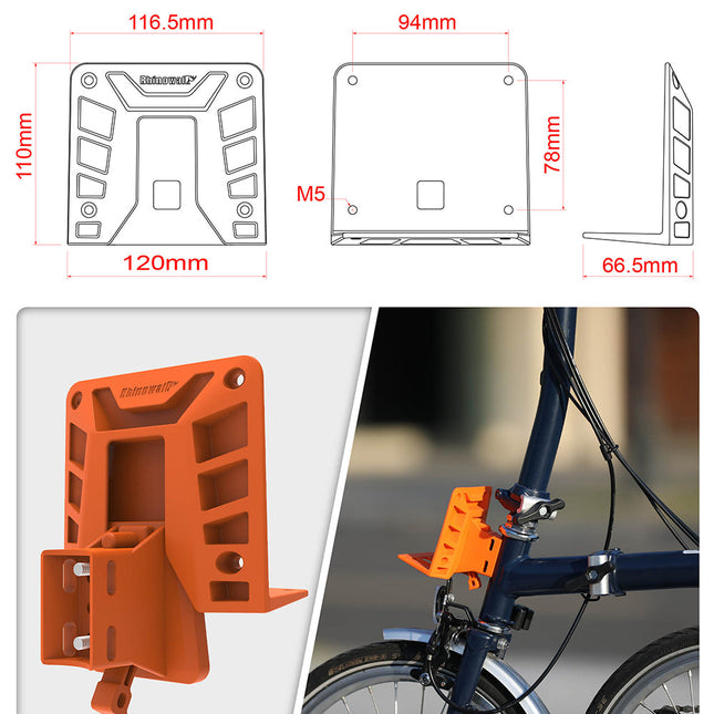 Bicycle Front Carrier Block & Mounting Plates