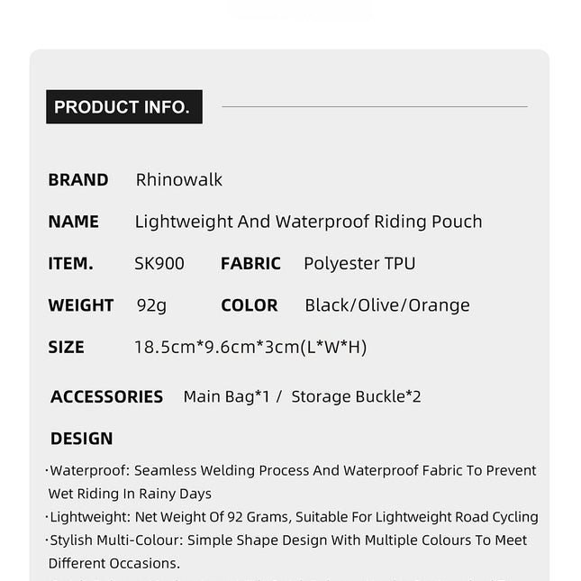 Essential Waterproof Cycling Pouch