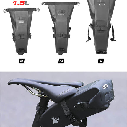 1.5L/2.5/4L Waterproof Bike Saddle Seat Bag