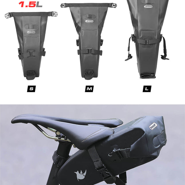 1.5L/2.5/4L Waterproof Bike Saddle Seat Bag