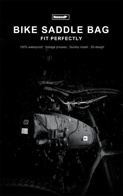 Waterproof 1.2 Liter Bike Saddle Bag with Mounting