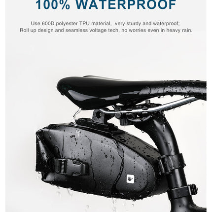 Waterproof 1.2 Liter Bike Saddle Bag with Mounting
