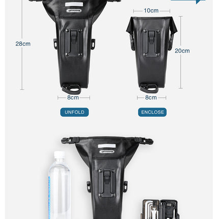 Waterproof 1.2 Liter Bike Saddle Bag with Mounting