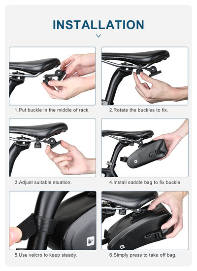 Waterproof 1.2 Liter Bike Saddle Bag with Mounting