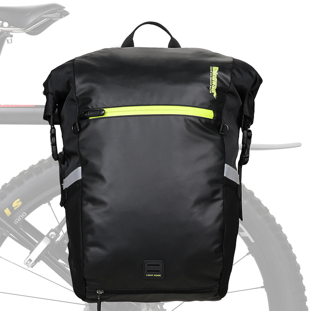 Bike Touring Bags Rhinowalk 3-in-1 Bike Pannier Bag Set - 75L Waterproof Cycling Backpack With Shoulder Bags Bicycle Cargo Bags