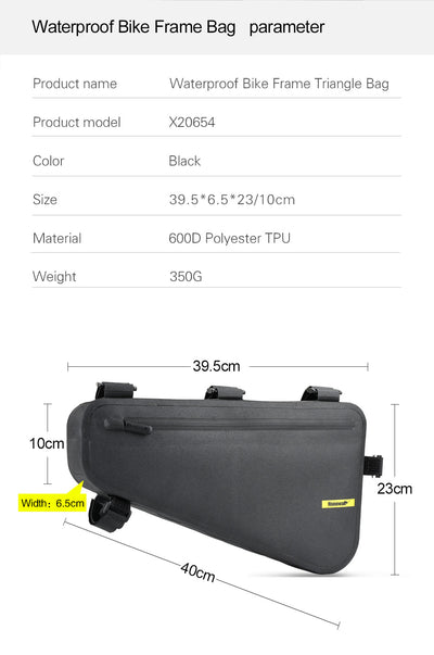 4 Liter Waterproof TPU Bike Frame Bag