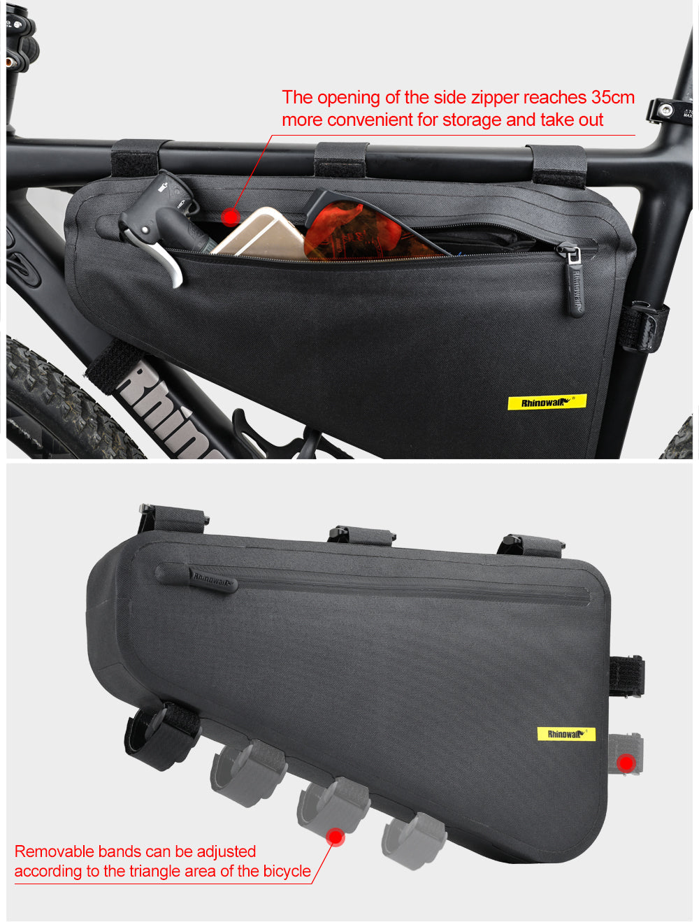 4 Liter Waterproof TPU Bike Frame Bag